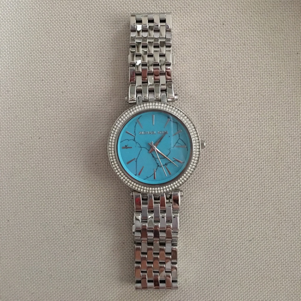 Michael Kors Silver/Turquoise Darci Watch